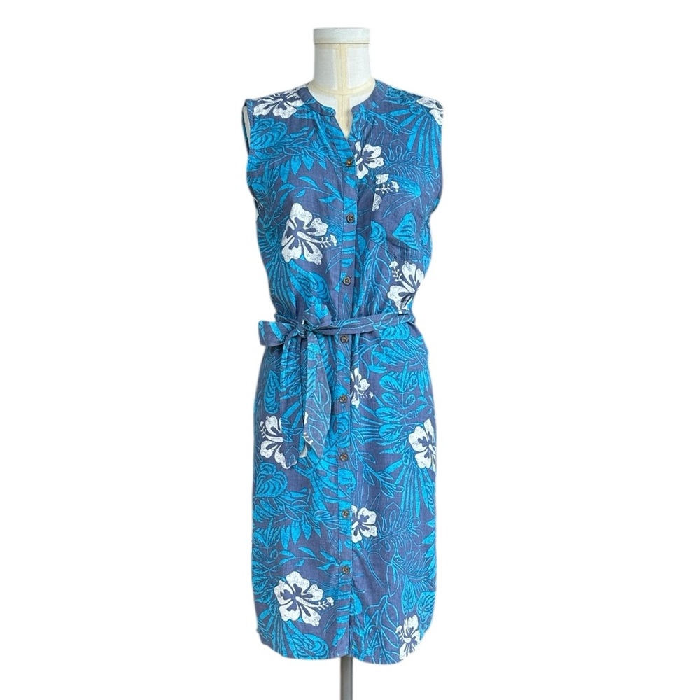 Margaritaville Island Reserve sleeveless shirt dress Hawaiian Print Size Small